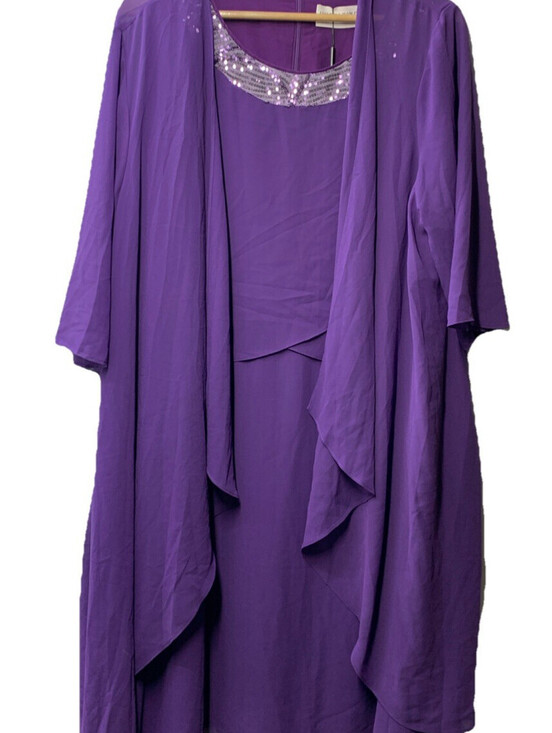 Hanna Nikole Dresses & Skirts - Hanna Nikole Women's Plus Size Guest Dress with Jacket 2 Piece Size 20W Purple